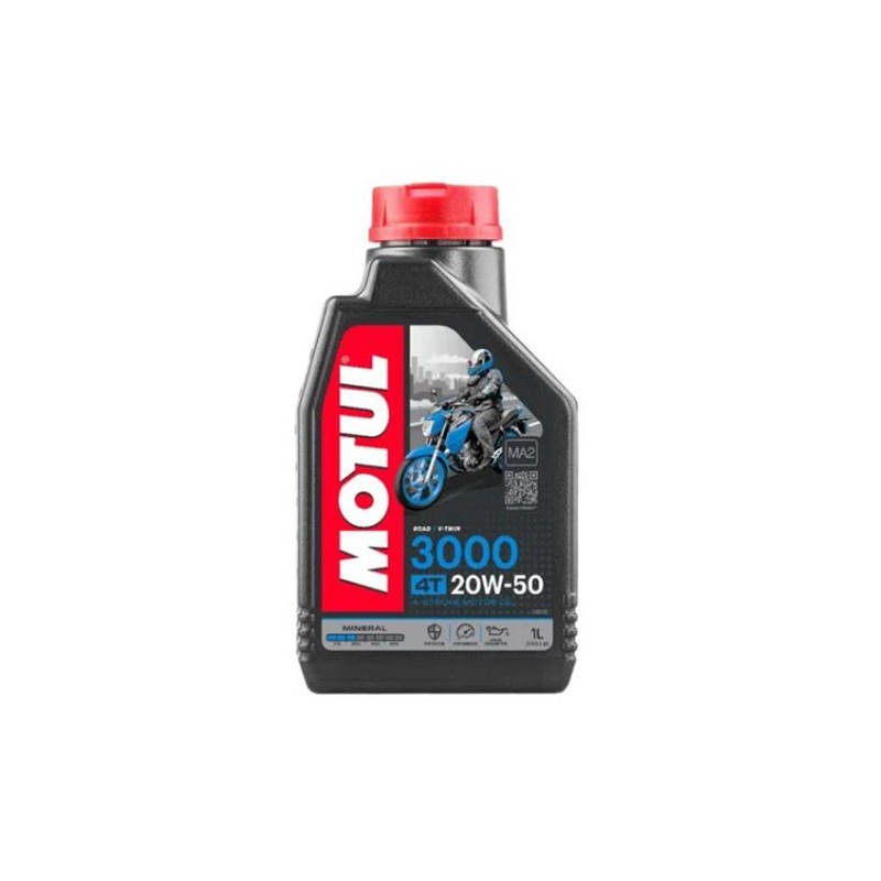 ACEITE MOTOR GASOLINA 4T MOTUL 3000 20W50 1L MINERAL