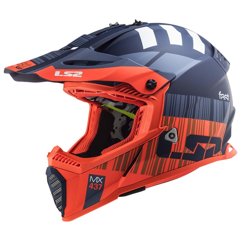 CASCO CROSS LS2 FAST EVO XCODE ROJ/AZL MX437