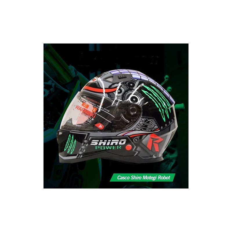 CASCO FULL FACE SHIRO  SH-881 ROBOT