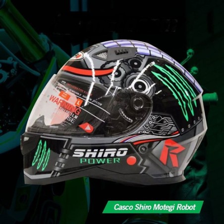 CASCO FULL FACE SHIRO  SH-881 ROBOT